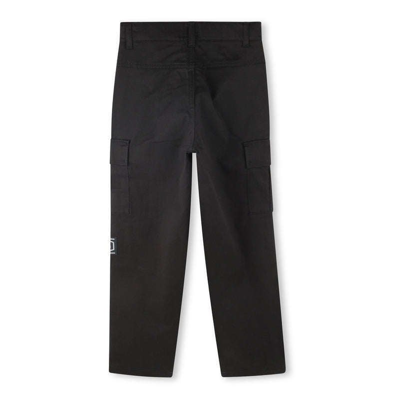Black Logo Cargo Pants