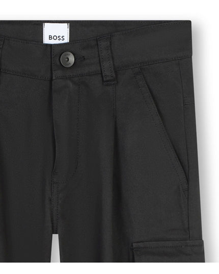 Black Logo Cargo Pants