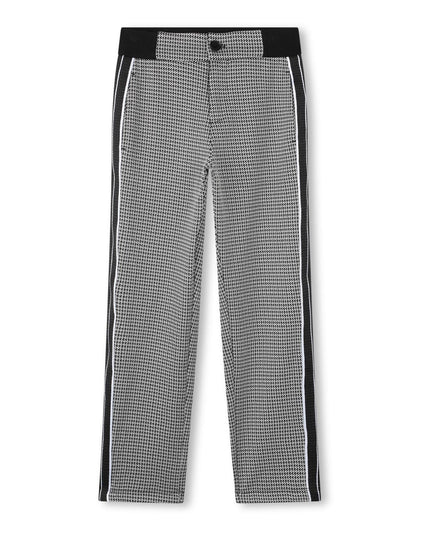Black Plaid Houndstooth Trousers