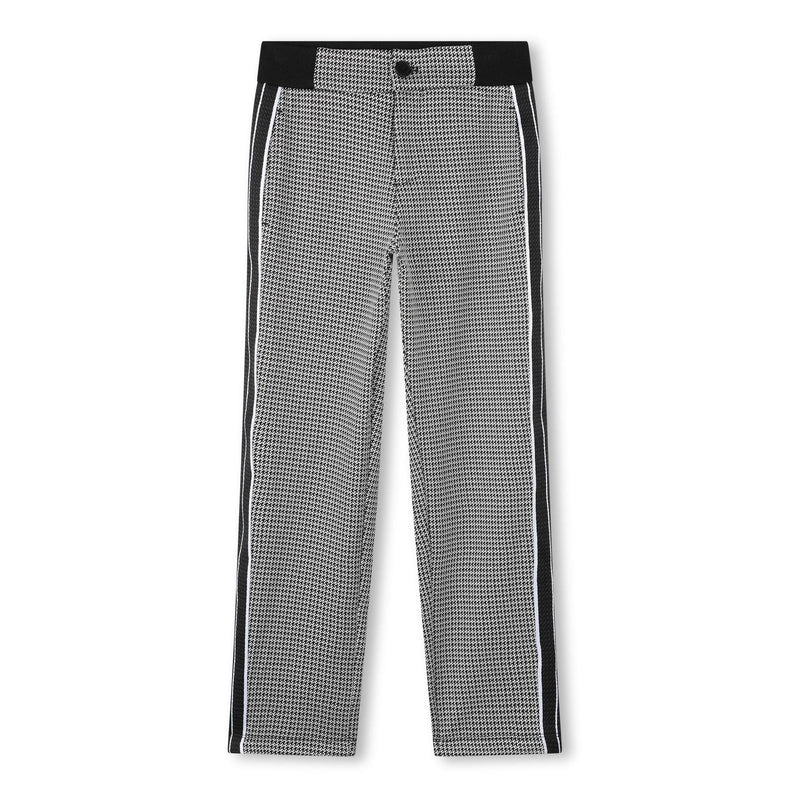 Black Plaid Houndstooth Trousers