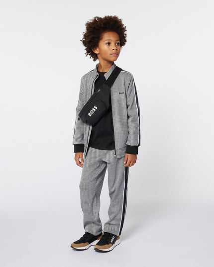 Black Plaid Houndstooth Trousers