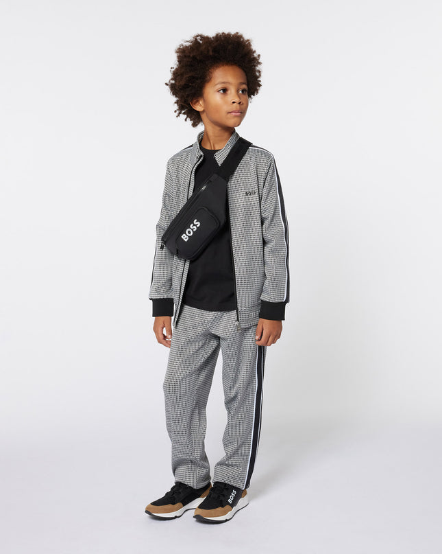 Black Plaid Houndstooth Trousers
