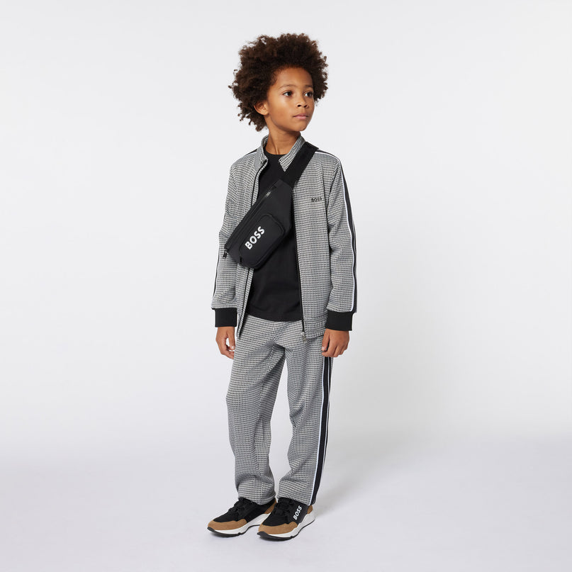 Black Plaid Houndstooth Trousers