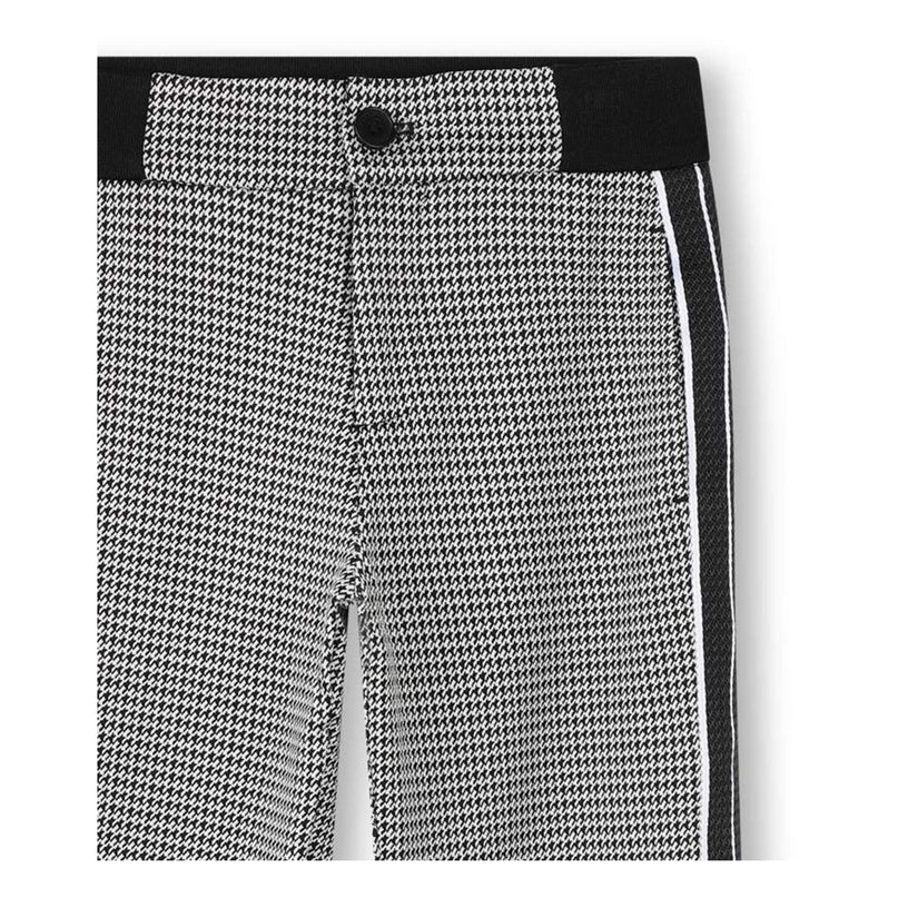 Black Plaid Houndstooth Trousers