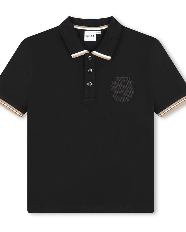 Black Double B Logo Polo