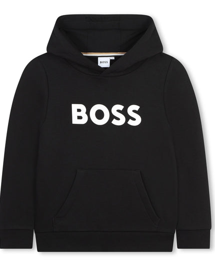 Black Hooded Logo Sweatshirt