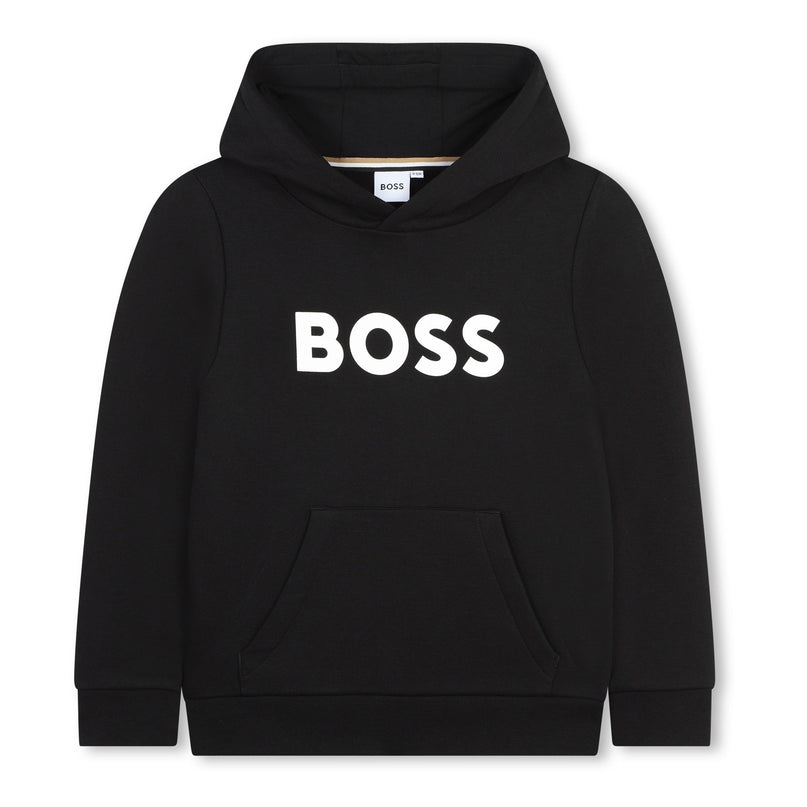 Black Hooded Logo Sweatshirt