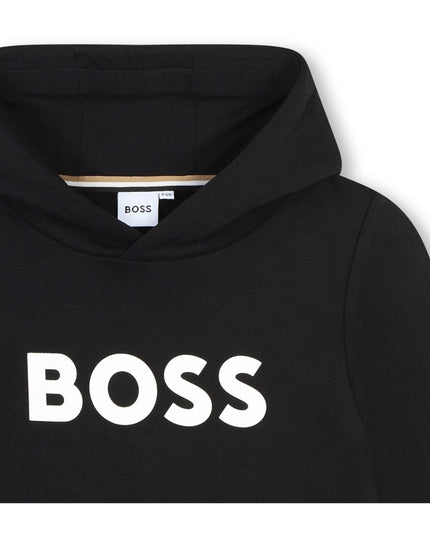 Black Hooded Logo Sweatshirt