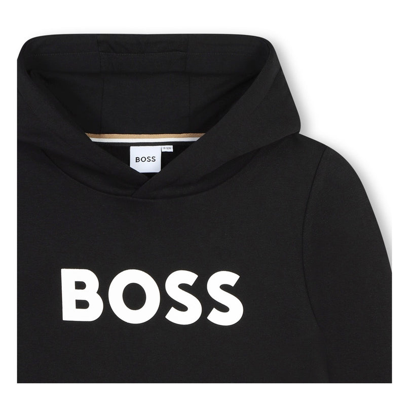 Black Hooded Logo Sweatshirt