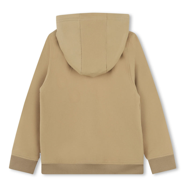 Brown Hooded Logo Sweatshirt