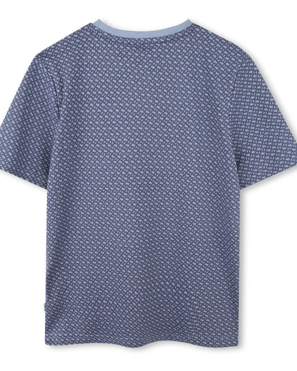 Blue Grey Monogram T-Shirt