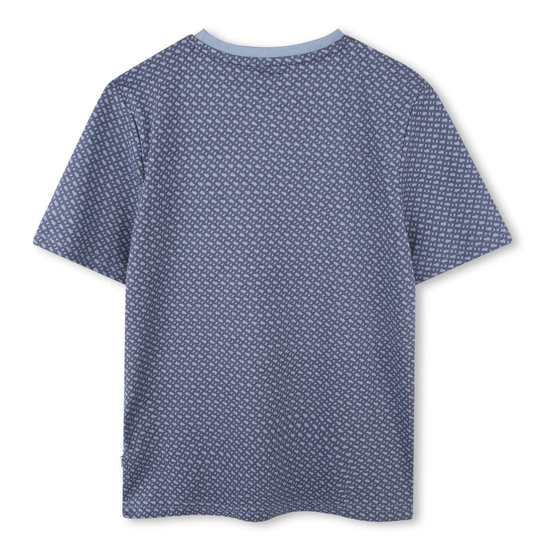 Blue Grey Monogram T-Shirt