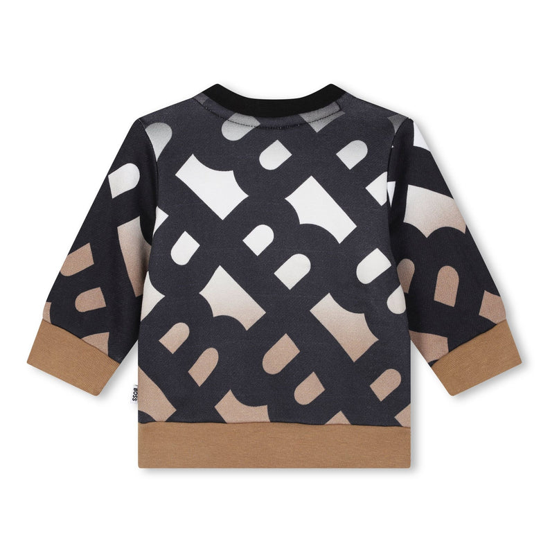 Black AOP Logo Sweatshirt