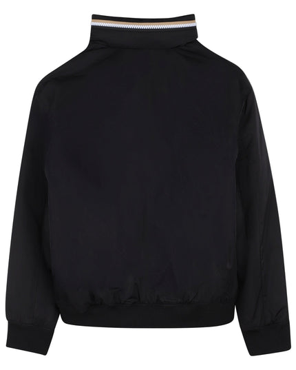 Kids atelier-Boss-Black Padded Jacket for Boys