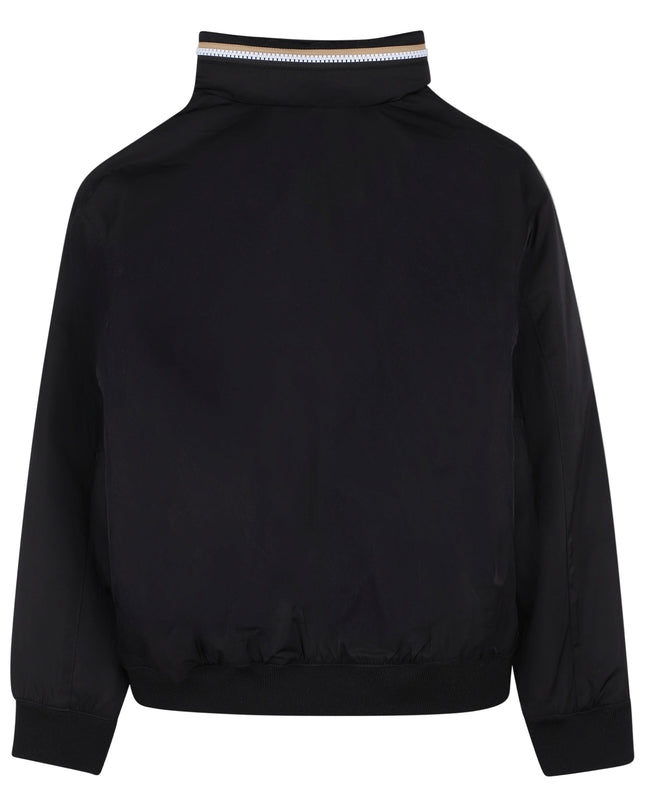 Kids atelier-Boss-Black Padded Jacket for Boys