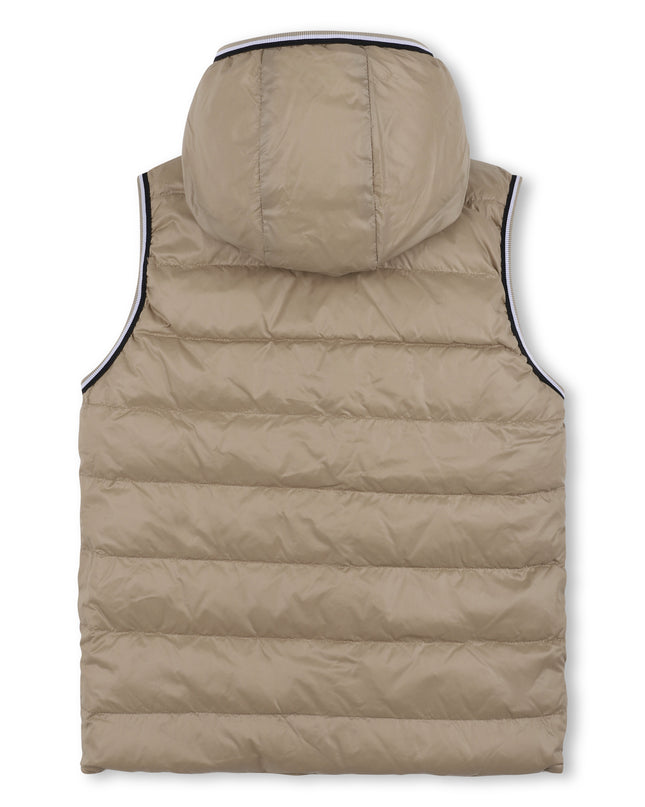 Kids atelier-Boss-Beige Reversible Puffer Jacket