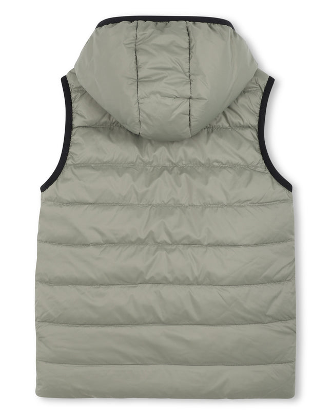 Kids atelier-Boss-Green Reversible Puffer Jacket