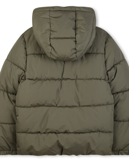 Kids Atelier-Boss-Olive Green Hooded Puffer Coat