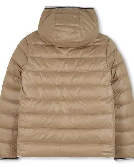 Kids Atelier-Boss-Beige Hooded Puffer Coat