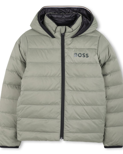 Kids Atelier-Boss-Green Reversible Puffer Jacket