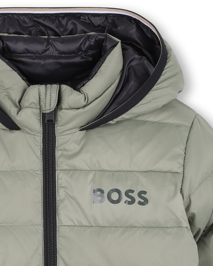 Kids Atelier-Boss-Green Reversible Puffer Jacket