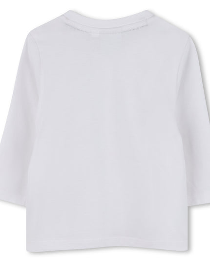 Kids atelier-Boss-Ivory Long Sleeve T-Shirt