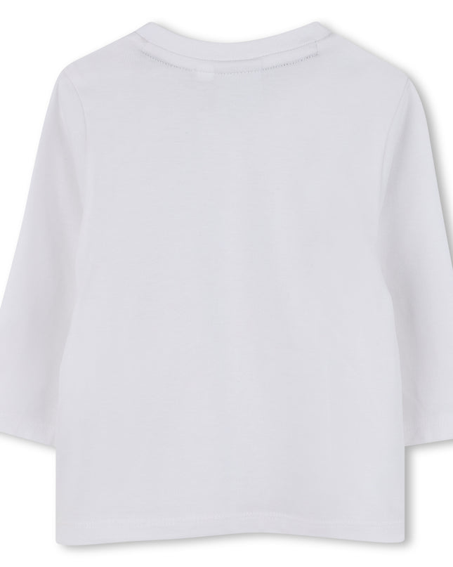 Kids atelier-Boss-Ivory Long Sleeve T-Shirt