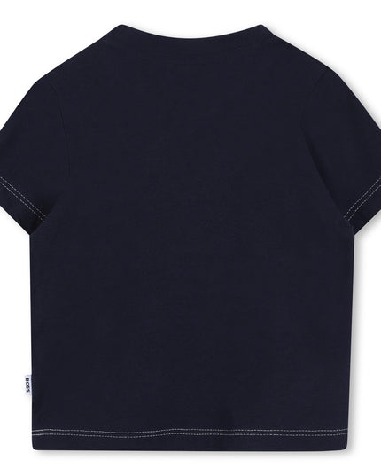 Kids Atelier-Boss-Navy Short Sleeve T-Shirt