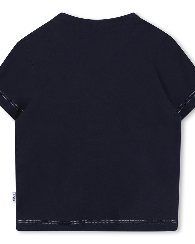 Kids Atelier-Boss-Navy Short Sleeve T-Shirt
