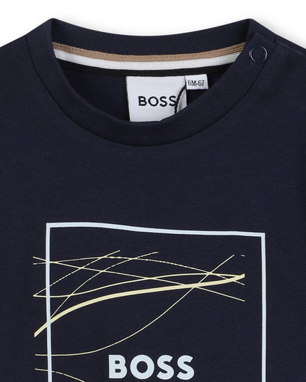 Kids Atelier-Boss-Navy Short Sleeve T-Shirt