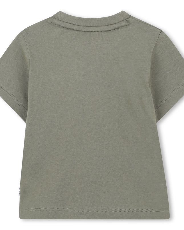 Kids atelier-Boss-Olive Green Short Sleeve T-Shirt