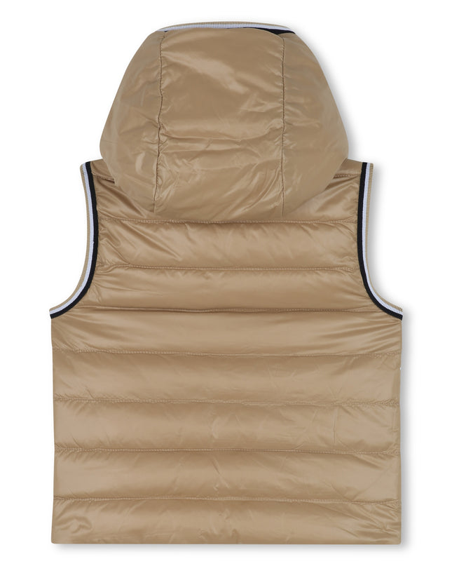 Kids Atelier-Boss-Beige Puffer Sleeveless  Jacket