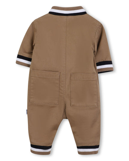 Baby Boys Brown Logo Romper