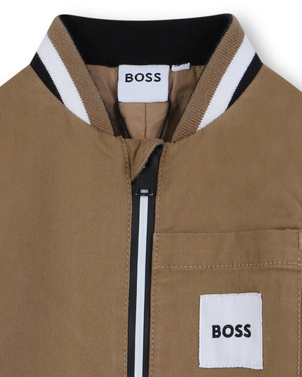 Baby Boys Brown Logo Romper