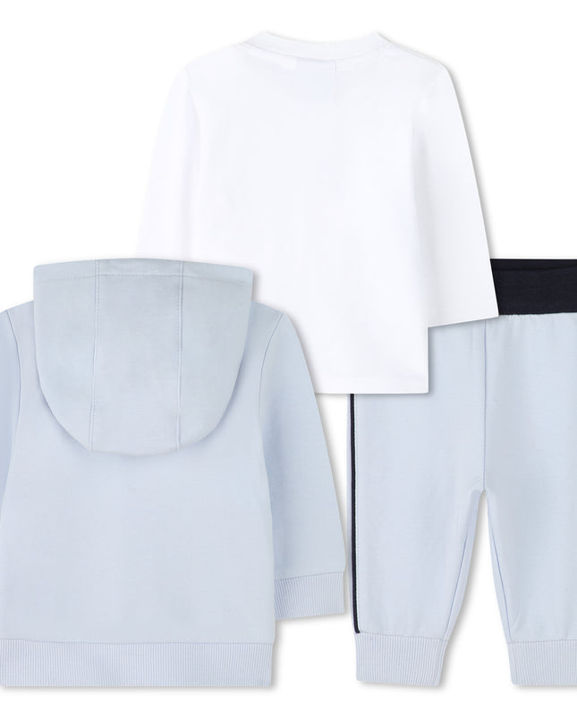 Kids Atelier-Boss-Baby Boys Blue & White Logo Tracksuit Set