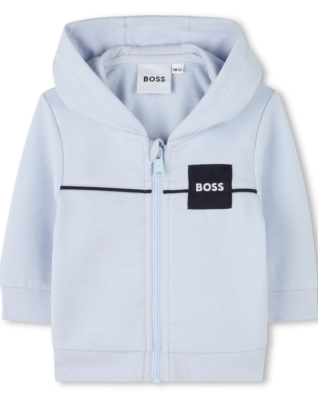 Kids Atelier-Boss-Baby Boys Blue & White Logo Tracksuit Set