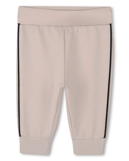 Kids Atelier-Boss-Baby Boys Beige & White Logo Tracksuit Set