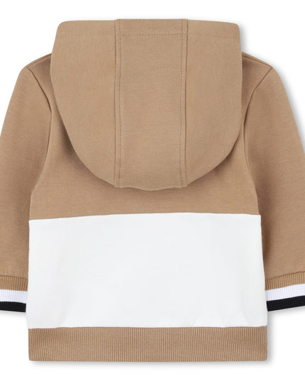 Kids Atelier-Boss-Baby Boys Beige Logo Tracksuit Set