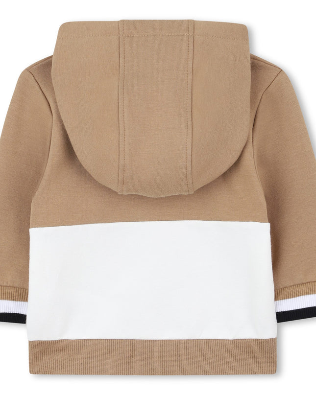 Kids Atelier-Boss-Baby Boys Beige Logo Tracksuit Set
