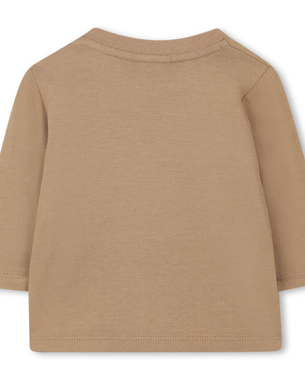 Kids Atelier-Boss-Baby Boys Beige Logo Tracksuit Set