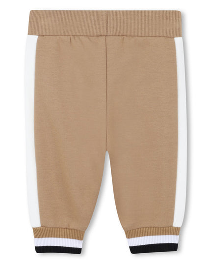 Kids Atelier-Boss-Baby Boys Beige Logo Tracksuit Set