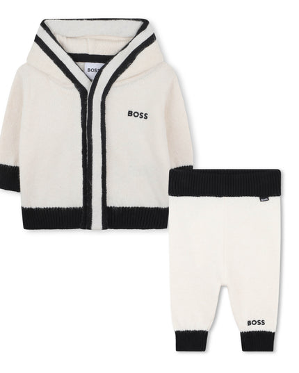 Kids Atelier-Boss-Baby Boys Off-White Logo Tracksuit Set