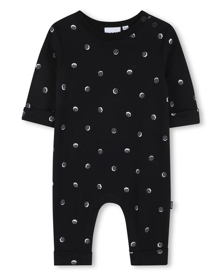 Kids Atelier-Boss-Kids Black Polka Dot Baby Romper and Vest Set
