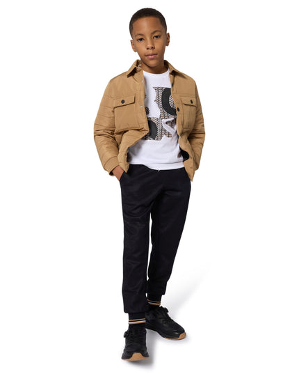 Kids atelier-Boss-Boys Black Logo trainers