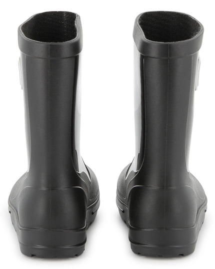 Kids Atelier-Boss-Boss Kids Black Rain Boots with Applique