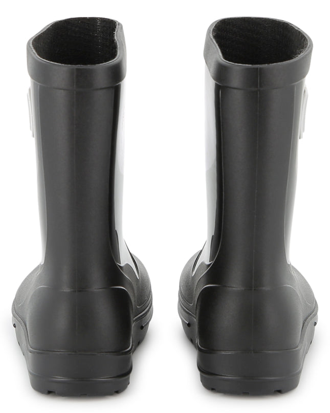 Kids Atelier-Boss-Boss Kids Black Rain Boots with Applique
