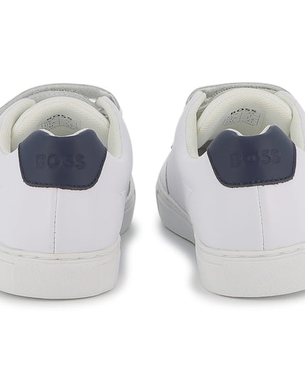 Kids Atelier-Boss-White Leather Sneakers