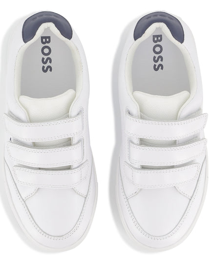 Kids Atelier-Boss-White Leather Sneakers