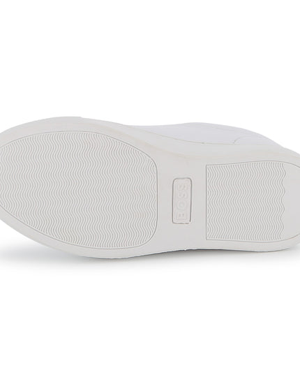 Kids Atelier-Boss-White Leather Sneakers