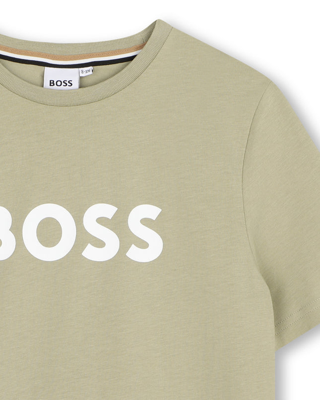 kids atelier boss Elm Logo Print T-Shirt